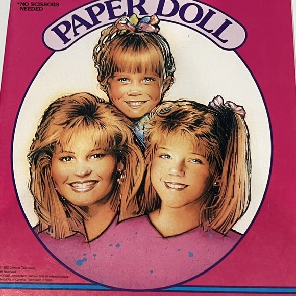 Vintage 1992 Full House TV Show Paper Doll Book Uncut D.J. Stephanie Michelle - Picture 4 of 13